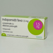 Indapamid Teva 1.5mg, 30 comprimate eliberare prelungita