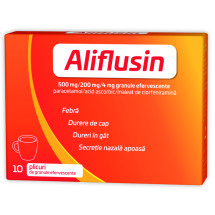 Aliflusin 500 mg/200 mg/4 mg X 10 plicuri granule efervescente