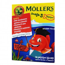 Moller`s Omega-3 X 36 pestisori gumati aroma capsuni