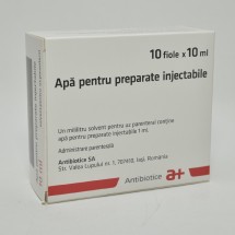 Apa pentru preparate injectabile 10 fiole x 10ml