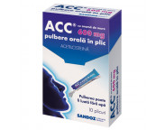 ACC cu aroma de mure 600 mg x 10 plicuri x 1,6 g pulb. orala