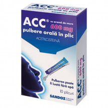  ACC cu aroma de mure 600 mg x 10 plicuri pulbere oral