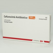 Cefuroxima Antibiotice 250mg, 1 blister x 10 comprimate