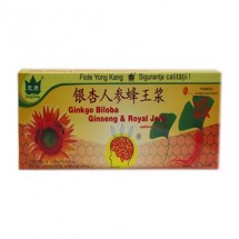 Ginkgo Biloba Ginseng si Royal Jelly, 10 fiole, Yongkang International China