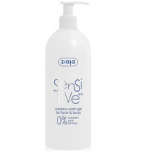 ZIAJA Sensitive - Gel de dus crema, pentru fata si corp, 400 ml