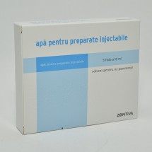 Apa pentru preparate injectiabile, 5 fiole x 10ml ZENTIVA