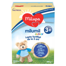 Lapte praf Milumil Junior 3+, incepand de la 3 ani, 600g, MILUPA