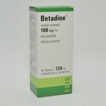 Betadine solutie externa 10%, 120 ml