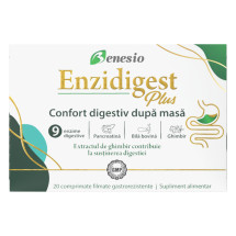 Enzidigest Plus, 20 comprimate filmate gastrorezistente, Benesio