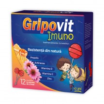 Gripovit Imuno,12 acadele cu aroma de cirese