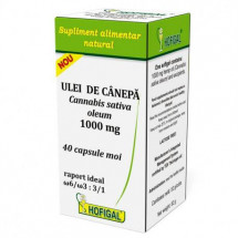 HOFIGAL Ulei de canepa 1000 mg, 40 capsule