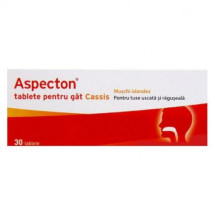 Aspecton tablete pentru gat Cassis, 30 tablete