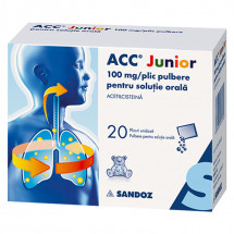  ACC Junior 100 mg x 20 plicuri pulbere pentru solutie orala