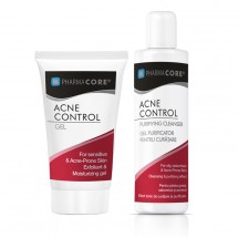 Pachet Gel tratament x 50 ml + Gel pentru curatare x 150 ml CADOU, Pharmacore Acne Control 