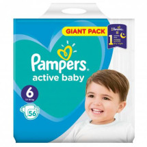 Pampers Scutece Active Baby Marimea 6, 13-18 kg, 56 bucati