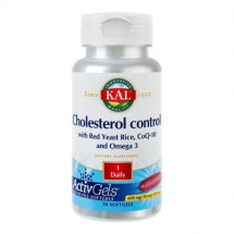 Cholesterol Control with Red Yeast Rice CoQ-10 Omega-3, 30 capsule moi Activ Gels™