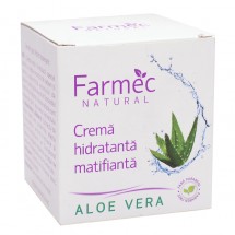2580 Farmec Natural - Crema hidratanta matifianta Aloe Vera, 50 ml