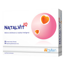 Natalvit IQ, 30 comprimate filmate + 30 capsule geatinoase moi, HYLLAN