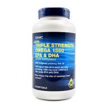 GNC Omega 1560 EPA & DHA, Ulei de Peste 1560, 60 comprimate