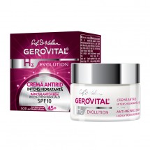 Gerovital H3E Crema antirid SPF10 intens hidratanta (50 ml)