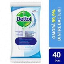 Dettol servetele dezinfectante suprafete Original, 40 bucati