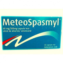 Meteospasmyl 60 mg /300 mg, 30 capsule moi, simptome gastrice