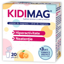 Kidimag 3 ani + Magneziu Ionic, 20 plicuri, ZDROVIT