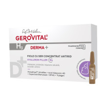 Derma+ Fiole cu ser concentrat antirid, 10 x 2 ml, GEROVITAL