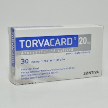 Torvacard 20mg, 30 comprimate filmate