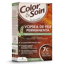 Vopsea de par blond roscat 7C, Color&Soin