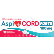 Aspicord Forte, 100 mg, 30 comprimate gastrorezistente, Antibiotice SA