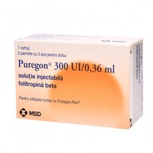 Puregon 300ui/0.36ml sol.inj.x 1cartus +6ace