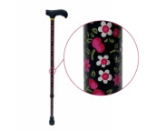 Baston reglabil din aluminiu, Floral Roz, JL920L
