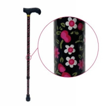 Baston reglabil din aluminiu, Floral Roz, JL920L