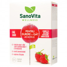 SANOVITA WELLNESS Acadele pentru durere gat fara zahar X 5 bucati