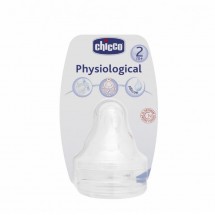 CHICCO Physiologic tetina silicon x 2 buc,flux reglabil, 2+ sistem avansat anticolici,20833-7