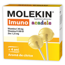 Molekin Imuno 4 ani+, 12 acadele aroma citrice, ZDROVIT
