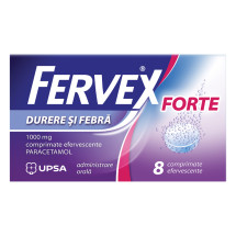 Fervex durere si febra forte 1000 mg X 8 comprimate efervescente