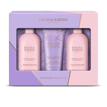 Baylis & Harding Set cu jojoba, vanilie si ulei de migdale: gel si crema de dus, lotiune pentru corp si maini 