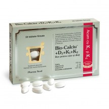 Bio-Calciu+D3+K1+K2, 30 tablete filmate 
