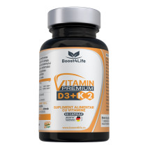 Vitamina D3 + K2 Premium GreenCaps, 60 capsule vegetale, Boost4Life