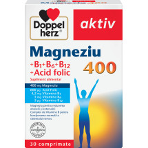 Mg400+B1+B6+B12+acid folic 30 comprimate, DOPPELHERTZ