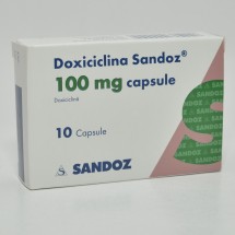 Doxiciclina Sandoz 100mg, 1 blister x 10 capsule