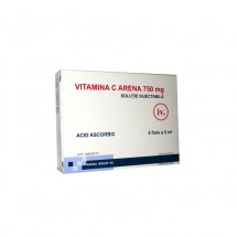 Vitamina C Arena 750mg sol injectabila X 5 fiole X 5 ml