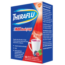 Theraflu Max Raceala si Gripa fructe de padure si mentol X 10 plicuri 