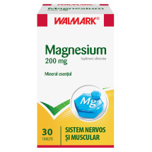 Magneziu 200 mg, 30 tablete, Walmark