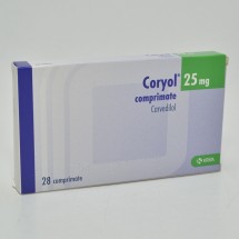 Coryol 25 mg, 28 comprimate