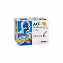 ACC lamaie si miere pulbere pentru solutie orala 3g/200 mg x 20 plicuri 