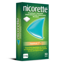Nicorette Freshfruit 2 mg X 30 gume medicamentoase masticabile