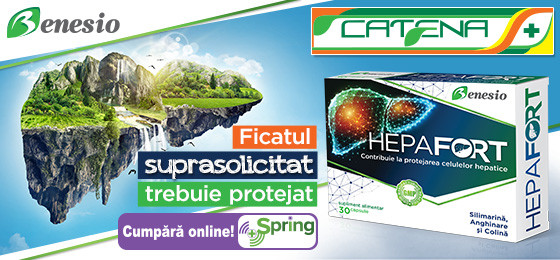 Hepafort protejeaza ficatul suprasolicitat. Profita de oferta speciala Catena!
